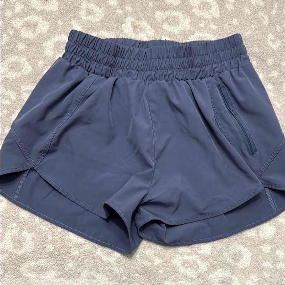 Women's Gray/Purple/Blue Athletic Shorts